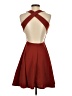 Bebe Solid Burgundy Cocktail Dress Size XS - photo 2
