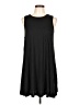 Soprano Solid Black Casual Dress Size L - photo 1
