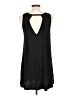 Soprano Solid Black Casual Dress Size L - photo 2
