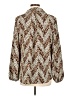 B Collection by Bobeau 100% Polyester Animal Print Brown Long Sleeve Blouse Size L - photo 2