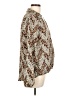 B Collection by Bobeau 100% Polyester Animal Print Brown Long Sleeve Blouse Size L - photo 4
