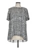Vince Camuto 100% Polyester Houndstooth Silver Short Sleeve Blouse Size L - photo 1