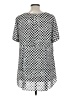 Vince Camuto 100% Polyester Houndstooth Silver Short Sleeve Blouse Size L - photo 2