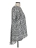 Vince Camuto 100% Polyester Houndstooth Silver Short Sleeve Blouse Size L - photo 4