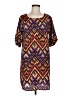 Everly Print Brown Orange Casual Dress Size M (estimated) - photo 1