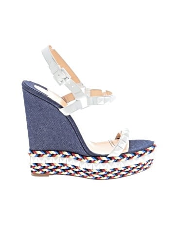Christian Louboutin Demin Cataclou Espadrille Wedges140mm (view 1)
