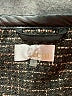 Ecru 100% Polyester Tweed Black Blazer Size L - photo 6