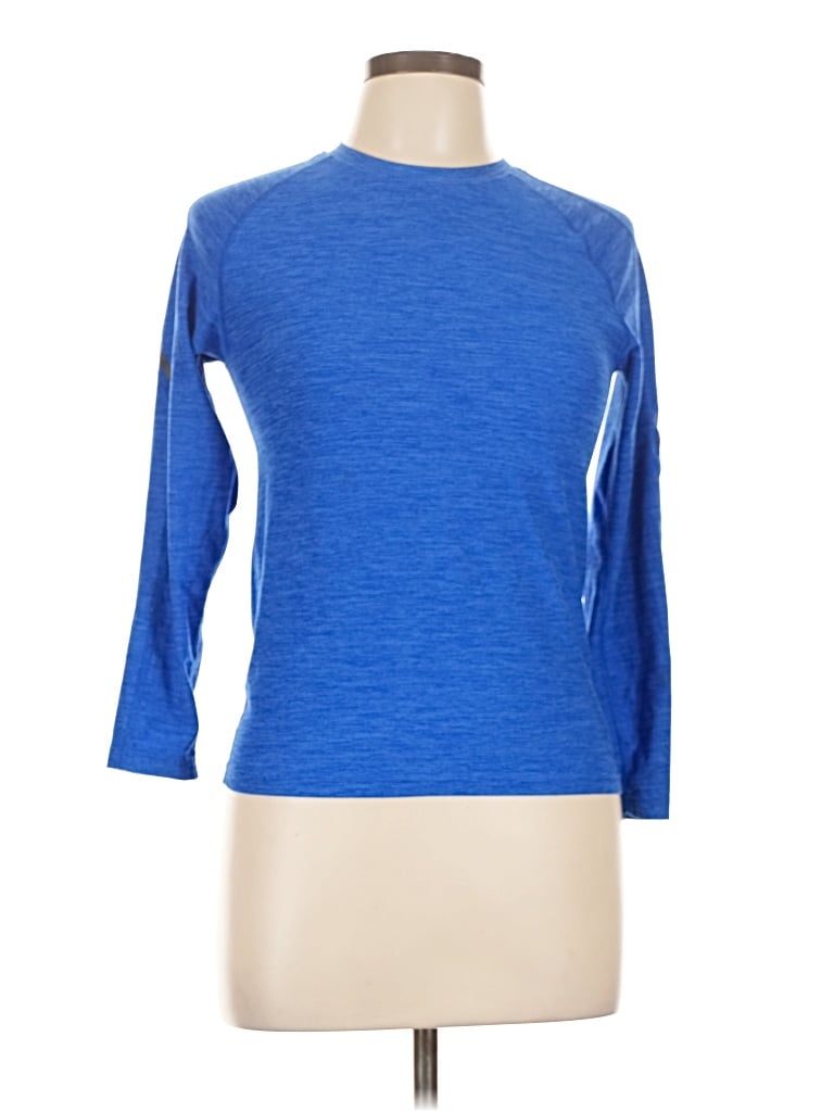 Pre-owned Russell Athletic 3/4 Sleeve T-shirt In Blue