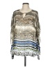 Dana Buchman 100% Polyester Silver 3/4 Sleeve Blouse Size M - photo 1