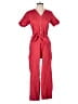Everlane 100% Linen Solid Red Jumpsuit Size 0 - photo 1