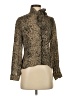BCBG Animal Print Gold Long Sleeve Blouse Size S - photo 1