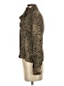 BCBG Animal Print Gold Long Sleeve Blouse Size S - photo 5