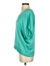 Ann Taylor 100% Polyester Teal Short Sleeve Blouse Size XS - photo 5