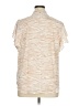 Apt. 9 100% Polyester Ivory Short Sleeve Blouse Size XL - photo 2
