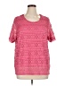 Allison Daley Pink Short Sleeve Top Size XL - photo 1