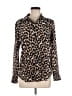 J.Crew Animal Print Brown Long Sleeve Blouse Size 4 - photo 1
