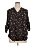 Torrid 100% Polyester Floral Black 3/4 Sleeve Blouse Size 1X Plus (1) - photo 1