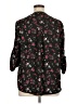 Torrid 100% Polyester Floral Black 3/4 Sleeve Blouse Size 1X Plus (1) - photo 2