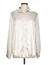 Princess Polly 100% Polyester Metallic Ivory Long Sleeve Blouse Size 10 - photo 1