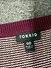 Torrid 100% Cotton Plaid Burgundy Pullover Sweater Size Med Plus (00) - photo 6