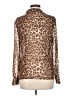 Jaclyn Smith Animal Print Brown Long Sleeve Blouse Size 6 - photo 2