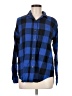 Old Navy 100% Cotton Plaid Blue Long Sleeve Button-Down Shirt Size M - photo 1