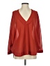BLOUSE 100% Polyester Red Long Sleeve Blouse Size S - photo 1