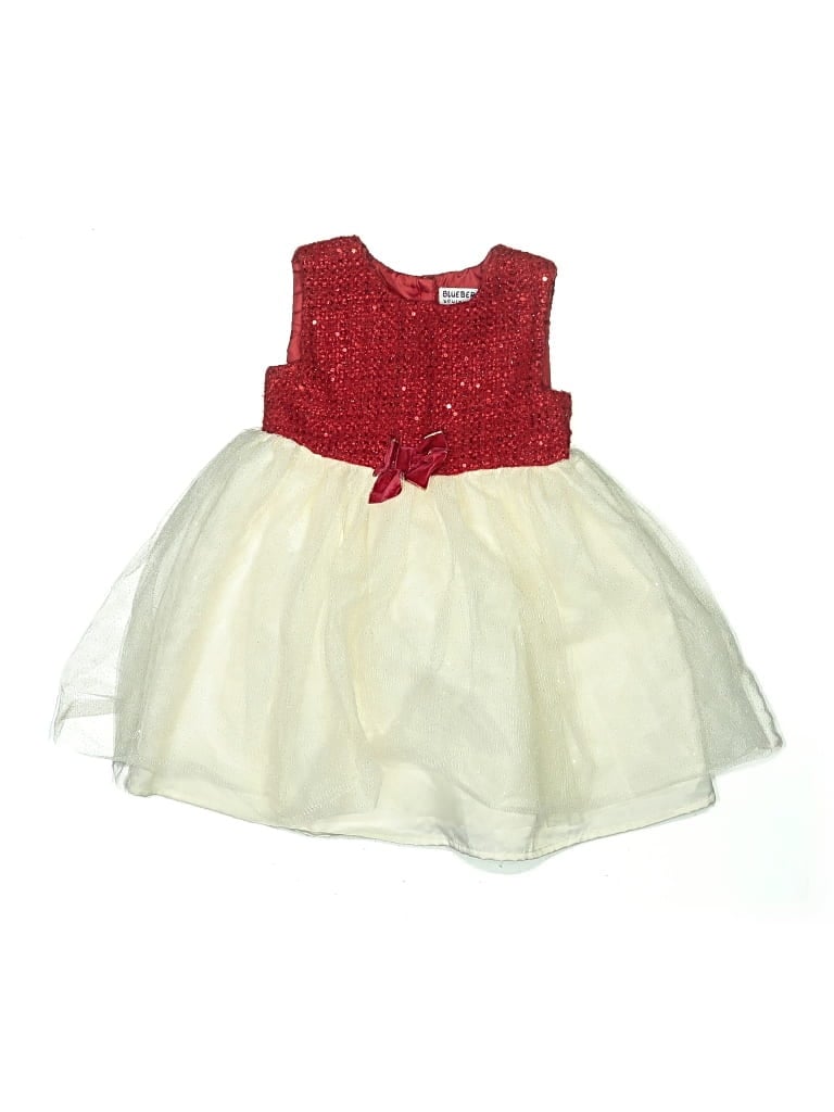 Pre-owned Blueberi Boulevard Kids' Dress In Red