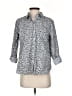 Unbranded Animal Print Gray Black 3/4 Sleeve Button-Down Shirt Size S (estimated) - photo 1