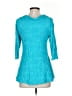 Assorted Brands Teal 3/4 Sleeve Top Size XS - photo 2