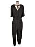 Torrid Stripes Gold Gray Jumpsuit Size Lg Plus (0) - photo 2