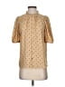 Ann Taylor Polka Dots Gold Short Sleeve Blouse Size XS - photo 1