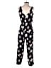 Ann Taylor LOFT Graphic Black Jumpsuit Size XS - photo 2