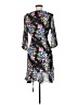 Milly 100% Silk Floral Black Cocktail Dress Size 8 - photo 2