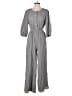 Piper & Scoot 100% Polyester Checkered-gingham Gray Jumpsuit Size M - photo 1