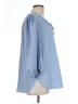 The Limited Checkered-gingham Blue 3/4 Sleeve Blouse Size L - photo 4