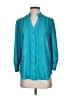 Moulinette Soeurs 100% Polyester Teal 3/4 Sleeve Blouse Size 4 - photo 1
