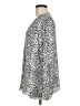 Banana Republic 100% Polyester Animal Print Silver Long Sleeve Blouse Size M - photo 5