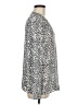 Banana Republic 100% Polyester Animal Print Silver Long Sleeve Blouse Size M - photo 4