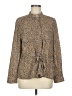 Banana Republic 100% Polyester Animal Print Brown Long Sleeve Blouse Size M - photo 1