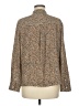 Banana Republic 100% Polyester Animal Print Brown Long Sleeve Blouse Size M - photo 2