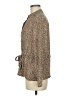Banana Republic 100% Polyester Animal Print Brown Long Sleeve Blouse Size M - photo 5