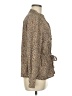 Banana Republic 100% Polyester Animal Print Brown Long Sleeve Blouse Size M - photo 4