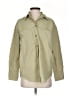 Assorted Brands Solid Tan 3/4 Sleeve Button-Down Shirt Size XXS - photo 1