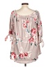Unbranded Gray 3/4 Sleeve Blouse Size L - photo 2