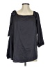 Torrid Black Purple 3/4 Sleeve Blouse Size Med Plus (00) - photo 1