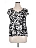 Simply Vera Vera Wang 100% Polyester Black Short Sleeve Top Size XL (petite) - photo 1