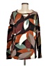 Aryeh Print Brown Pullover Sweater Size M - photo 1