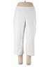 J.Jill Solid Silver White Casual Pants Size L (petite) - photo 1