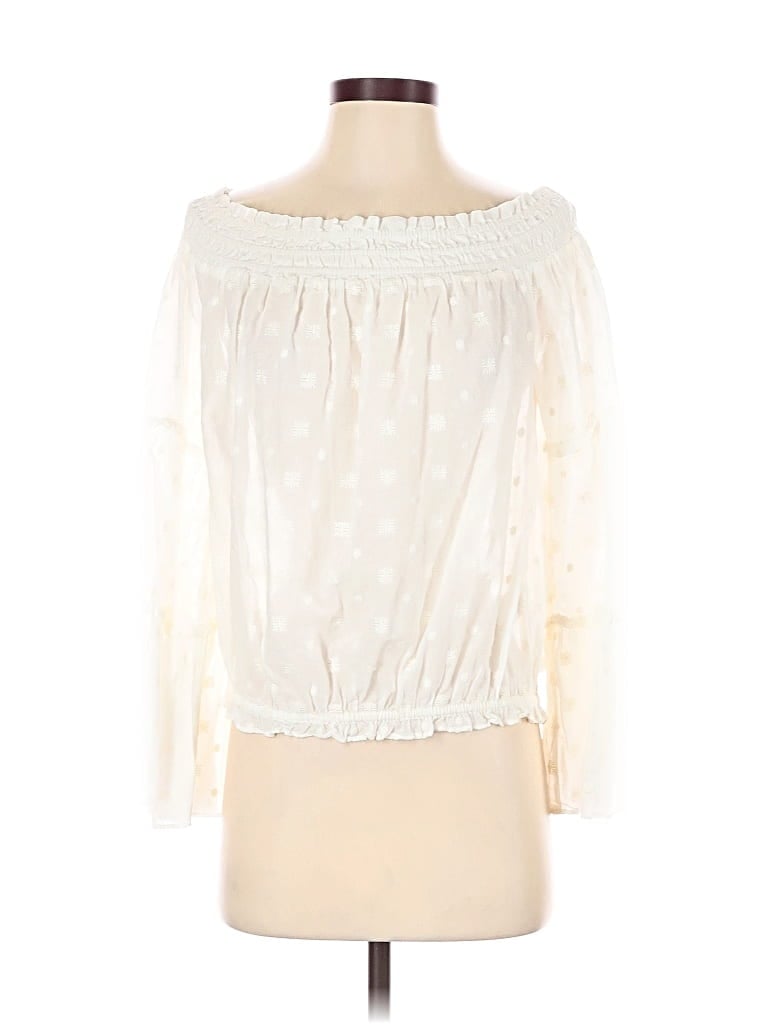 Pre-owned Zara Collection 3/4 Sleeve Blouse In White